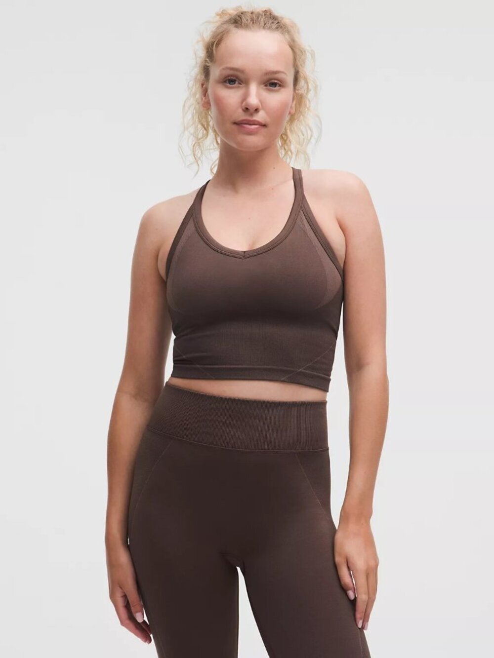 NWT Lululemon Get Low Cross-Back Training Tank Top, B/C Cup - XS Sequoia/Twig
